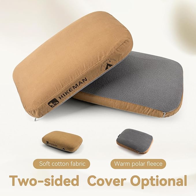 HIKEMAN Camping Memory Foam Pillow - Ultralight Travel Backpacking Ergonomic Pillow with Removable CoverNeck Lumbar Support for Outdoor CampSportHikingBackpacking Sleep (Purple)