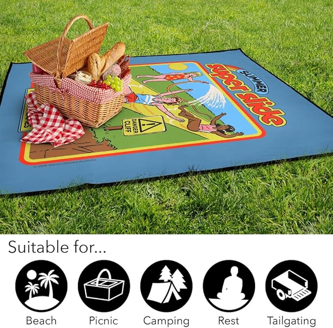 LOGOVISION Steven Rhodes Summer Super Slide Outdoor Blanket for Picnic Beach Camping Park Tailgate 50x60