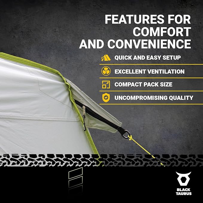 Turbo Heavy-Duty Camping Tent – Quick-Setup 4-Season Family Tent with Waterproof 150D Shell &amp Instant Frame – Choose Capacity (HD 300/HD 450) &amp Color