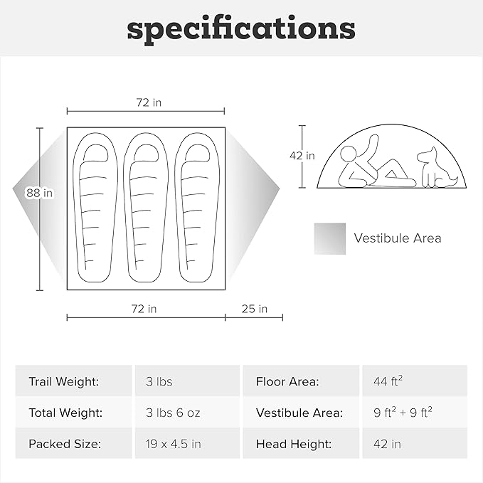 Big Agnes Sarvis VST - Backpacking Tent for Camping 3 Season Ultralight Waterproof