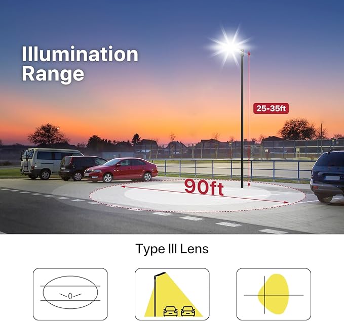 LED Parking Lot Light 300W 2Pack Commercial Outdoor Area Lighting with Dusk to Dawn Photocell Super Bright LED Shoebox Light 5000K 36000LM Slipfitter Mount for Parking Lot|Warehouse|Roadways 2 Pack