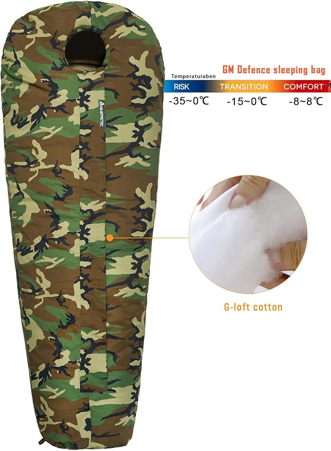 MT Military Army Force Defence 4 &amp Tropen Patrol Mummy Sleeping Bags with Bivy Cover Compression Sack Modular Sleeping System 2.0 for Cold Weather