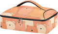 Casserole Carrier Pattern Cute Cartoon BearsInsulated Casserole Carrier for Hot or Cold Food Thermal Lunch Tote for Potluck Parties Picnic Beach Fits 9 x 13 Inches Baking Dish