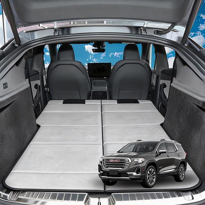 Non Inflatable Car Mattress for GMC Terrain Car Camping Mattress Upgraded Foldable Trunk Sleeping Pad with Storage Bag Portable Design for Camping Travel &amp Beach