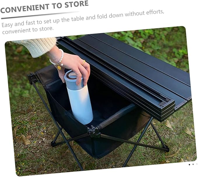 Aluminum Alloy Portable Folding Table Beach Camping Multi-Functional Desk Oxford Easy to Carry Store
