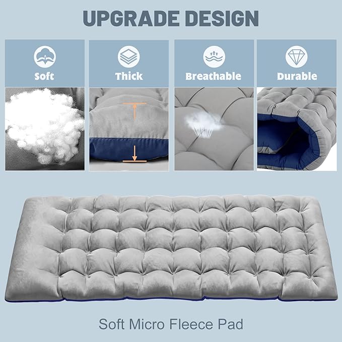 Portable Folding Camping Cot for Adults with Mattress Lightweight Camp Bed with Carry Bag for Outdoor Travel Hiking Beach and More