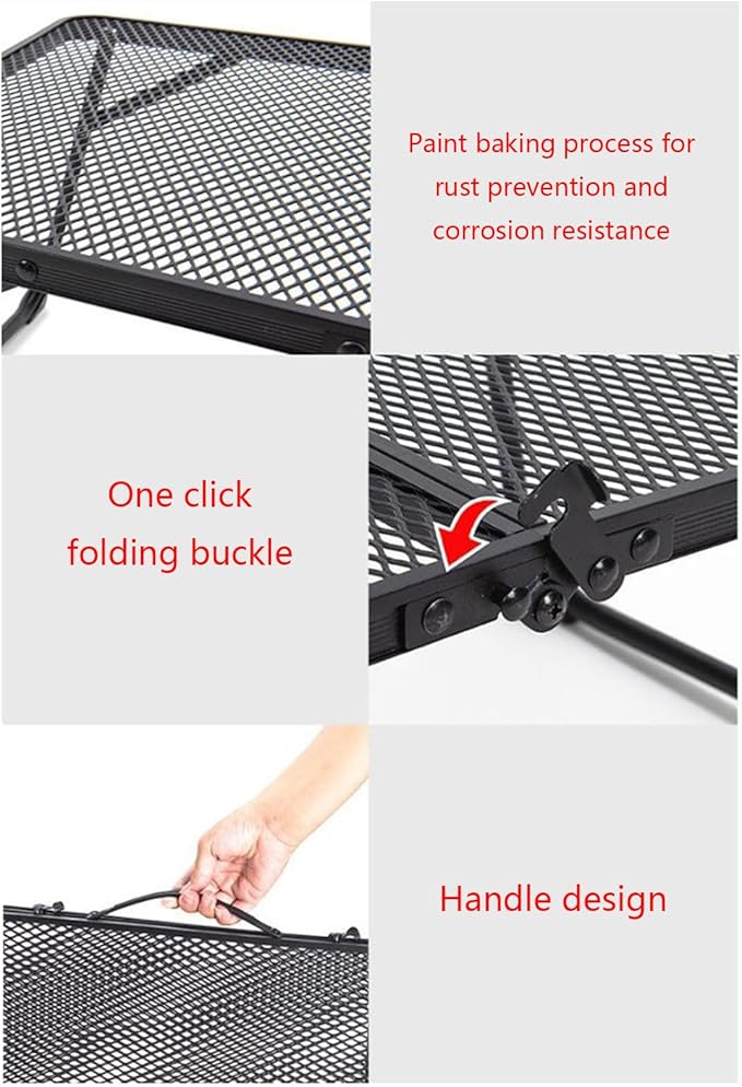 Foldable Camping Tables Aluminum Frame Lightweight Folding Table Compact Desk for Fishing BBQ