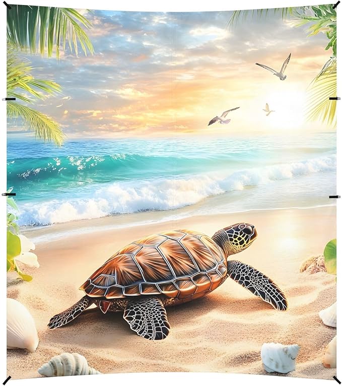 Beach Tent Sun Shelter Sea Turtle Sunny Beach Lightweight &amp Easy Setup Beach Shade Canopy for Camping Fishing