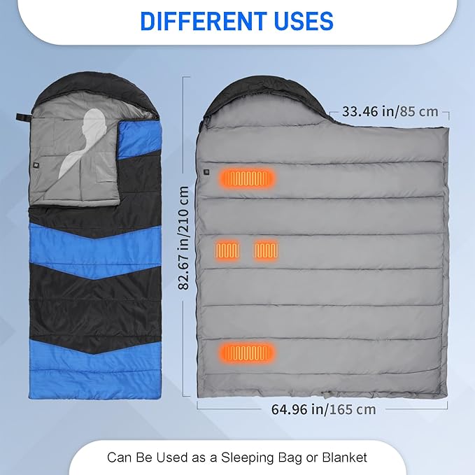 Outvita Camping Sleeping Bag Cold Weather &amp Warm for Adults Big and Tall Lightweight Waterproof Backpacking Camping Gear Equipment for TravelingHikingHotelOutdoor &amp Indoor