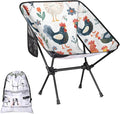 Honeybaby Folding Camping Chair Cute Chicken Camping Chairs Lightweight Portable Chair Outdoor Foldable Chairs for Camping Travel Picnic Beach Hiking