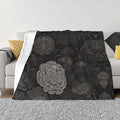 Dark 80x60 Printed Soft Fleece Blanket for Sofa Bed and Camping - Cozy Blanket for Travel Picnics Nighttime Use