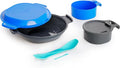 humangear GoKit Deluxe: 7-Tool Lightweight Camping Mess Kit with Portable Insulated Cup Camping Plate Bowl Utensil and Toothpick - Ideal On-The-Go Camping Solution
