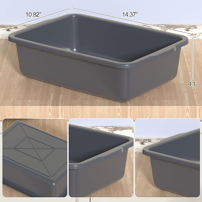 8 L Small Commercial Bus Tub Plastic Wash Pan Basin 5 Packs