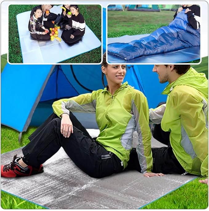 HANABASS Double Sided Picnic Mat Multi Functional Camping Blanket Portable Outdoor Cushion for Hiking Beach Concerts Lightweight Durable Easy to Carry