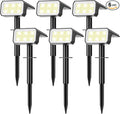 Solar Spot Lights Outdoor [6 pack/118 LED] 4 Modes Auto On/Off Solar Landscape Spotlights Ip67 Waterproof Solor Powered Pathway Lights for Outside Yard Garden Walkway Tree Patio (Cool White)