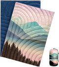 Mini Camping Blanket Puffy Polar Fleece Blanket Lightweight Warm Outdoor Blanket for CampingTraveling Stadium Hiking Picnics