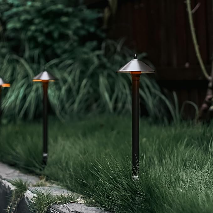 Malibu Low Voltage Pathway Lights 10W Pro Style Halogen Landscape Lighting 2Pack 2700K Warm White Path Light 12V AC Bronze Outdoor Walkway Lights for Yard Garden 8308-9103