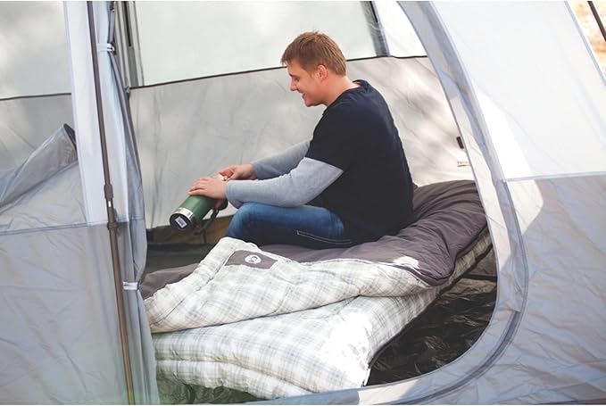 Coleman Heritage Big &amp Tall 10°F Flannel Sleeping Bag XL Sleeping Bag Fits Adults up to 6ft 7in Tall Machine Washable Great for Camping Hunting Guests &amp More