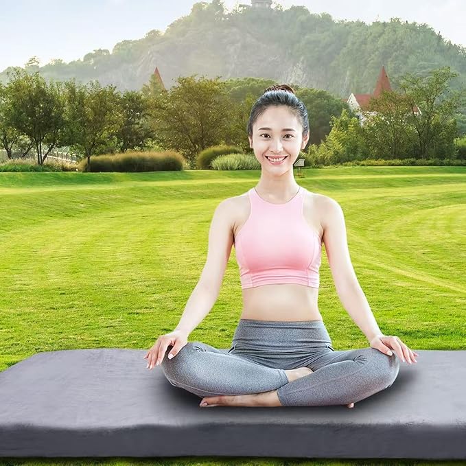 Memory Sponge Camping Mattress is Suitable for Adult Waterproof Sleeping mats roll up Floor mattresses Foldable mattresses and Guest mattresses.