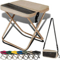 2026 Upgraded Large 12.2in Foldable Backpack Stool 265lbs Ultralight Portable Backpack Chair with Carry Bag Collapsible Stool for Hiking Camping &amp Fishing (Khaki Large)