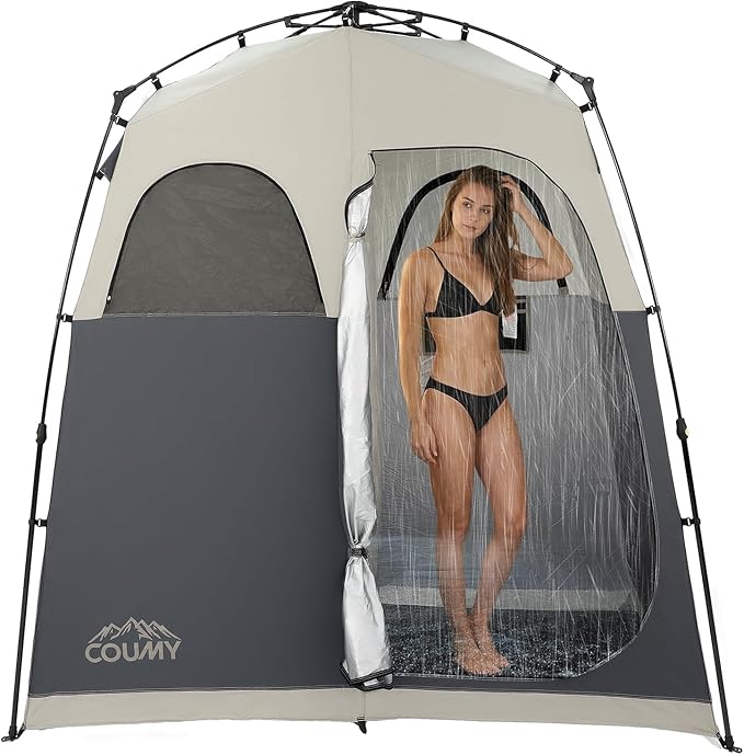 Instant Camping Shower Tent Privacy Shelter Portable Outdoor Sun Shelter for Camping Beach Hiking Fishing 1 Room/2 Rooms