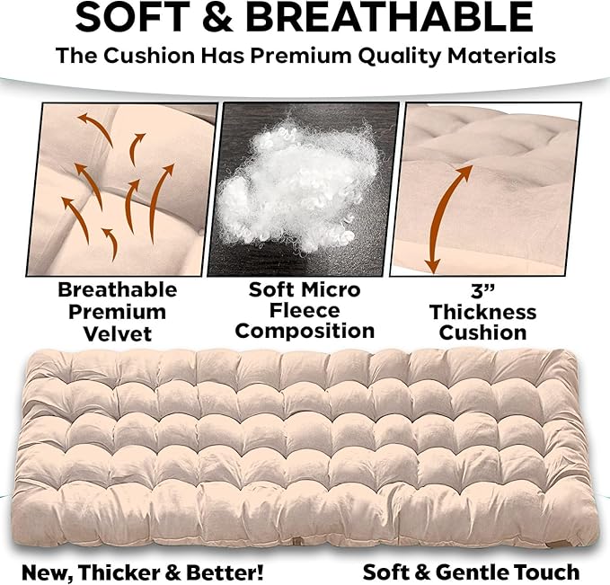 Zone Tech Camping Cot Mattress Pad Premium Quality Outdoor Comfortable Thicker Cotton Sleeping Cot Lightweight Waterproof Bottom Pad Mattress for Adult Kid