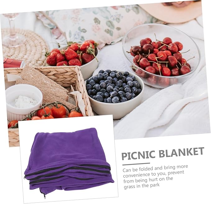 Sosoport Portable Fleece Camping Blanket Washable Outdoor Picnic Mat Lightweight Design for Travel Hiking and Camping Activities for Outdoor Adventures