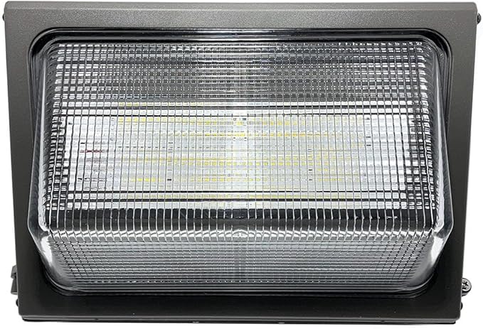 LEDONE High Voltage LED Wall Pack 25-80W Selectable 347-480V Multi-CCT 3000K-5000K Outdoor Light Fixture IP65 Industrial Grade DLC Premium 0-10V Dim