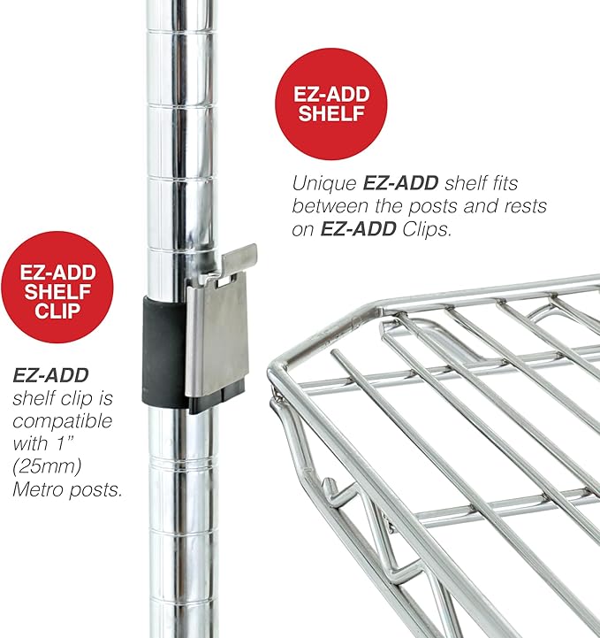 METRO EZA-1848NC Super Erecta EZ-ADD Wire Shelf Chrome 18 x 48