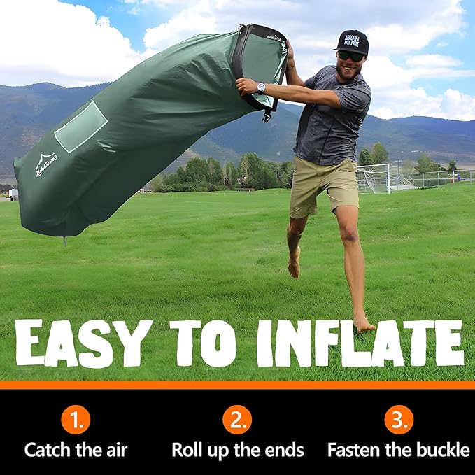 AlphaBeing Inflatable Lounger Beach Chair Accessories Air Sofa Hammock Inflatable Couch for Camping Backyard Lakeside with Compression Sacks Ideal Outdoor Gifts for Adults