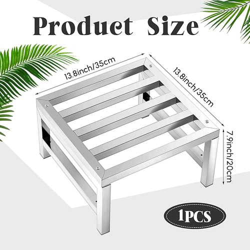 1 Pack Dunnage Rack 13.8 Long x 13.8 Wide 7.9 Height Stainless Steel Dunnage Rack 700+ Pound Capacity Storage Commercial Food Service Storage in Restaurant Kitchens Shop