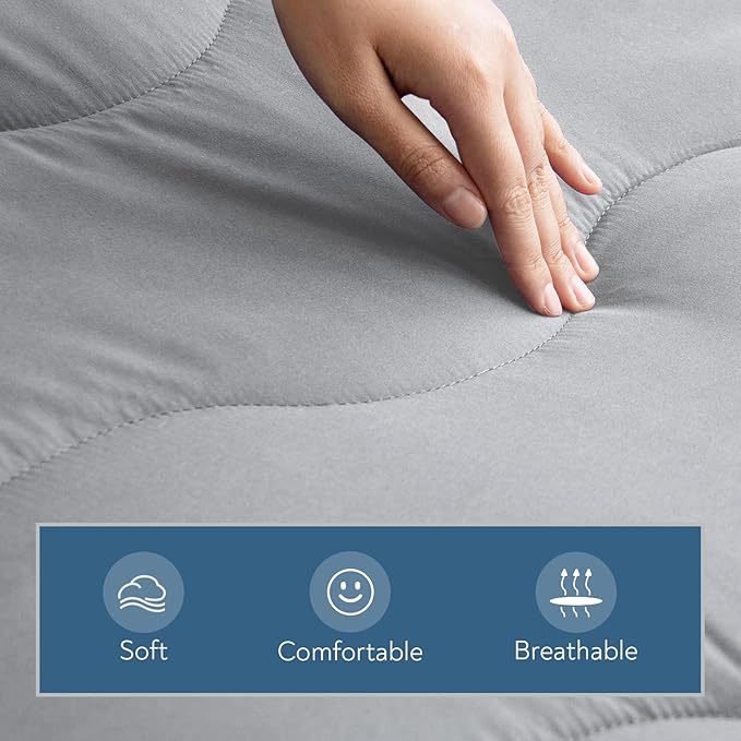 Cot Mattress Pad 30x75 Quilted Foam Camping Cot Mattress Topper with Anti-Slip Bottom Breathable &amp Comfortable Cot Pads for Camping/Rv Bunk/Narrow Twin Beds Sleeping Cot Mattress Pad Only