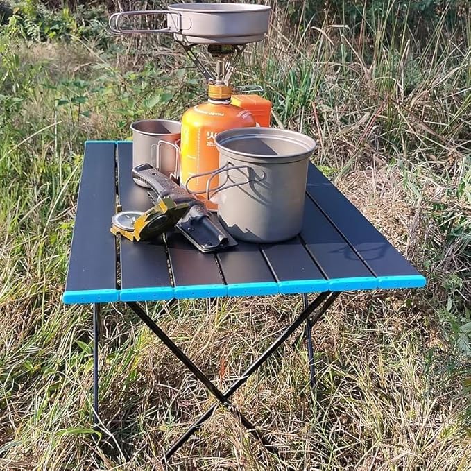 Portable Camping Table Lightweight Compact Folding Side for Easy Travel Commemoration Day