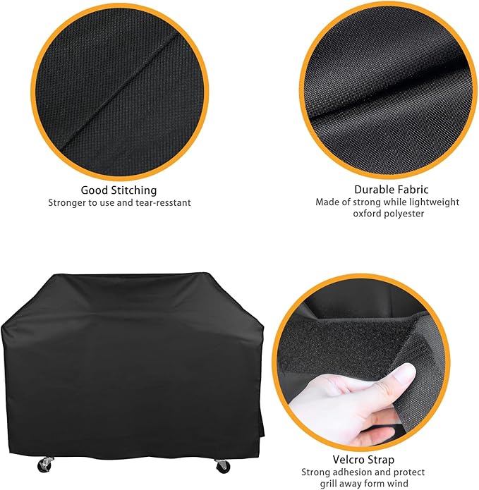 Grill Cover for Royal Gourmet Charcoal Grill CC1830 Series 54 inch CR5402 Heavy Duty Waterproof UV Resistant Cover for Royal Gourmet GA5401T/GA4402S Outdoor Barbeque Grill Accessories