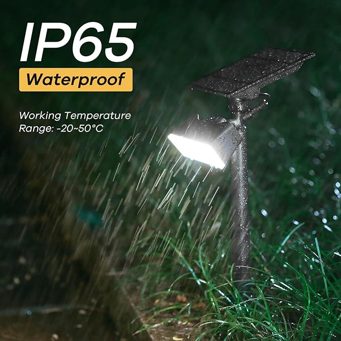 Consciot Halloween Solar Spot Lights Outdoor 360° Adjustable IP65 Waterproof Solar Lights for Garden Yard Doorway Lawn Cool White 4 Pack