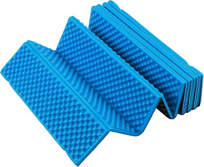 Double Egg Crate Sleeping Pad Foldable Thickened Foam Sleep Mat for Outdoor Camping 186x57CM