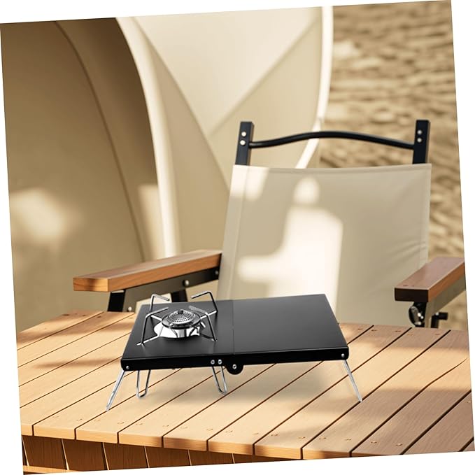 YARNOW Collapsible Outdoor Grill Table Portable Camping Stove Holder Picnic Table for and Campfire Cooking
