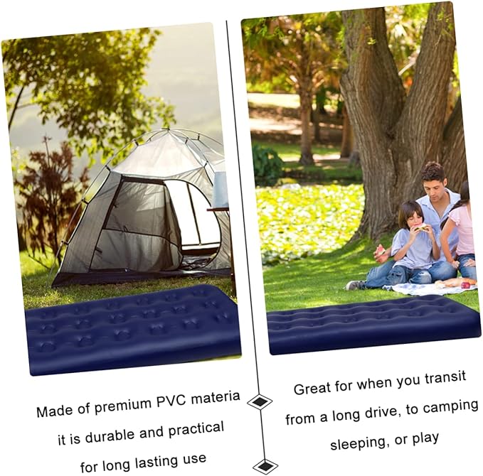POPETPOP 1Pc Portable Inflatable Air Mattress Bed Foldable Outdoor Sleeping Cushion for Camping Beach to Clean Breathable Lightweight Mat