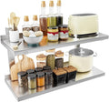 Stainless Steel Shelf 31.5 x 12.6 Commercial Floating Wall Shelf with Brackets 110Lbs Capacity Adjustable Double-Layer Metal Heavy Duty Storage Rack for Restaurant Kitchen Bar Home Hotel
