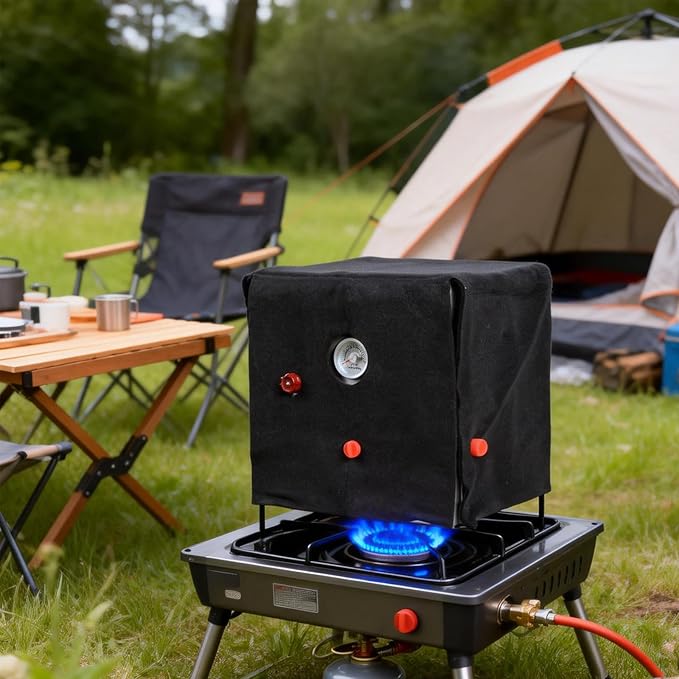 Thermal Insulated Blanket Cover for Coleman Camp Oven Heat Resistant Up to 1800°F with 3 Magnets Include Save Time &amp Fuel