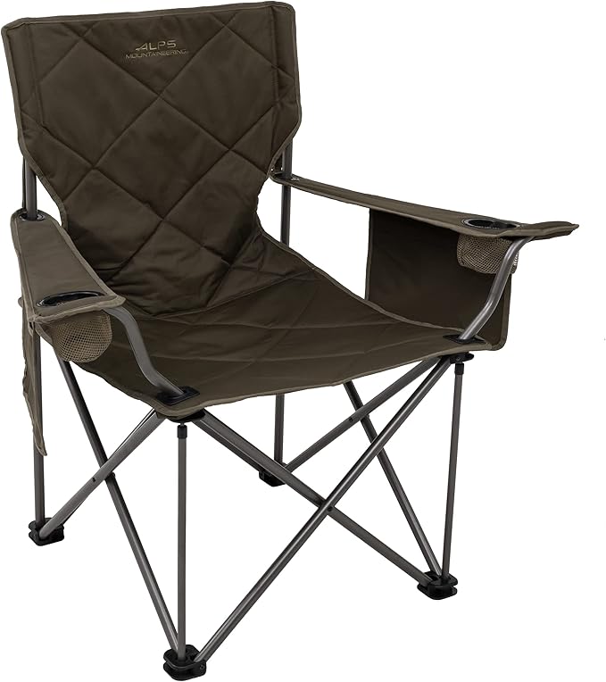 ALPS Mountaineering King Kong Camping Chairs for Adults with Mesh Cup Holders and Pockets Built Durable and Reliable with Compact Foldable Steel Frame