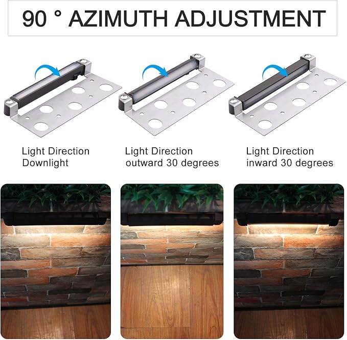 LED Hardscape Light 7 Inch 1.5W Deck Step Paver Wall Garden Pathway Lamp Warm White 2700K 12V Low Voltage AC/DC Outdoor IP65 Waterproof 10 Pack