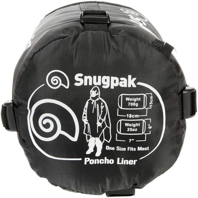 Snugpak Poncho Liner Water Repellent Lightweight Dedicated Sleeves and Hood