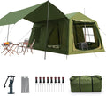 Inflatable Tents for Camping Large Blow Up Tent with Hand Pump Easy Setup InflatableTent 4 Season Tent Waterproof Oxford Air Glamping Tents for Camping Adult 4/6/8/10/12 Person