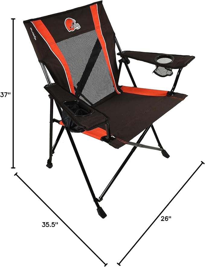 Kijaro Sports Fan Folding Chair 26 L x 35.5 W x 37 H Cleveland Browns