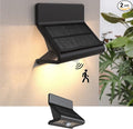 Motion Sensor Outdoor Lights with Optical Lens - 3 Modes IP44 Waterproof Solar Wall Light for Garden Patio Yard (2 Pack)