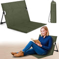 Jetec Foldable Floor Backrest Chair Portable Camping Chair with Storage Bag Light Weight Lazy Seat for Indoor Outdoor Bed Ground Park Lawn Concerts Beach Hiking