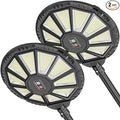 Solar Lights Outdoor 590LED 6500K Flood Light Dusk to Dawn Solar Outdoor Lights with Motion Sensor IP66 Waterproof Solar Street Lights Outdoor for Yard Pools(2 Pack)