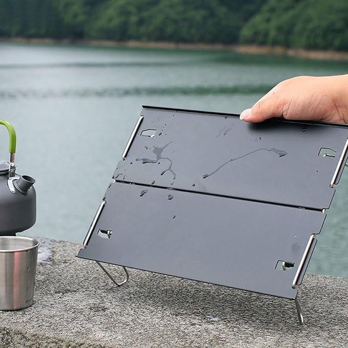 Portable Folding Camp Table Lightweight Aluminum Outdoor Picnic Desk Compact Hiking BBQ Folding Table with Storage Bag