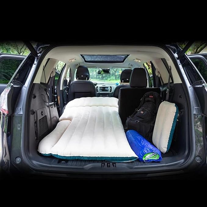 Inflatable Mattress Mattress for Camper Soft Mattress for SUV Back Seat Flocked PVC Material Travel Rest Bed